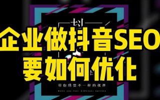 企业如何做好抖音seo营销